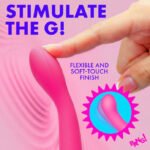 G-Spot Flexible Silicone Vibrator - Pink - Image 4