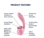 Satisfyer Tongue Genius Rechargeable Vibrating Tongue Vibrator – Pink - Image 4