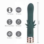 Kusha 420 Series Crystal Gems G-Spot Vibrator - Green