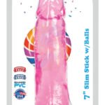 Lollicock 7 Inch Slim Stick With Balls - Cherry Ice