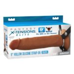 Fantasy X-Tensions Elite 9" Silicone Hollow Strap on - Brown