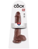 King Cock 10-Inch Cock With Balls - Brown - Image 5