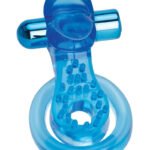 Bodywand Rechargeable Duo Ring With Clit Tickler - Blue