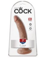King Cock 7 Inch Cock - Tan - Image 4