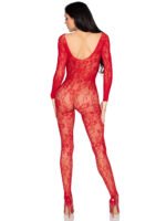 Lace Lingerie Jumpsuit - Os - Red - Image 2