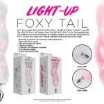 Foxy Tail - Light Up Faux Fur Butt Plug - White Plug - White