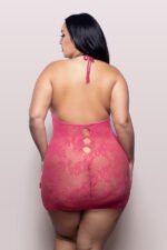 Call Me Baby Criss-Cross Halter Dress - Queen - Hot Pink - Image 3