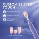 Blush Juno Purple Oscillating Wand Vibrator – Platinum-Cured Silicone, USB Rechargeable - Image 3