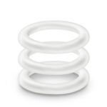 Performance - Vs2 Pure Premium Silicone Cockrings - Small - White - Image 6