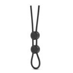 Stay Hard - Silicone Double Loop Cock Ring - Black - Image 2