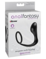 Anal Fantasy Collection Ass Gasm Cockring Plug - Black - Image 3