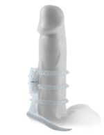 Fantasy X-Tensions Vibrating Cock Cage – Clear - Image 4
