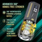 M for Men Spinmaster Pro Rechargeable Rotating Stroker – Gray - Image 5