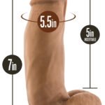 Dr. Skin Silicone - Dr. Samuel - 7 Inch Dildo With Suction Cup - Mocha