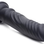 E-Stim and Vibrating Dildo With Remote - Black