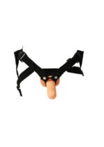 Everlaster Stud Adjustable Harness with Hollow Dildo – Beige - Image 2