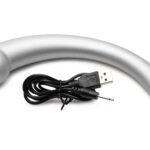 10x Vibra-Crescent Silicone Dual Ended Dildo - Silver