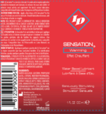 ID Sensation Warming Water-Based Personal Lubricant 1 fl oz - Image 2
