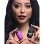 28x Ribbed Silicone Egg Vibrator – Purple, Rechargeable with Remote Control - Image 3