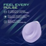 URSELF PulsePad Lavender Platinum-Cured Silicone Vibrator with Wireless Remote - Image 3