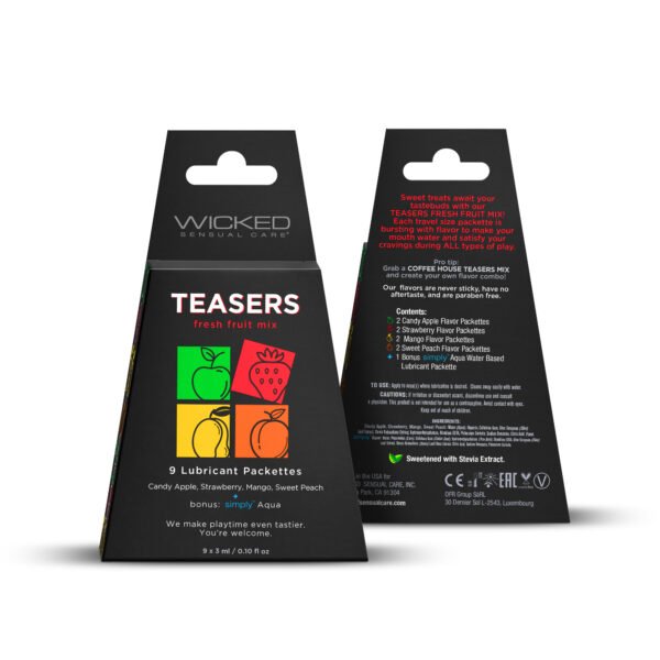 Teasers Fresh Fruit Mix - 9 Lubricant Packettes -  2 Each