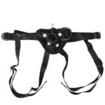 Vibrating Black Velvet Strap-On with Bullet Vibrator – US-Made - Image 2