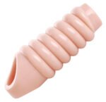 Really Ample Ribbed Penis Enhancer Sheath – Beige