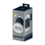 Spank Rechargeable Ultra-Grip Vibrating Stroker - Clear - Image 2
