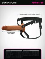 Fantasy X-Tensions Elite 9" Silicone Hollow Strap on - Brown - Image 3