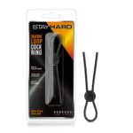 Stay Hard - Silicone Loop Cock Ring - Black - Image 2