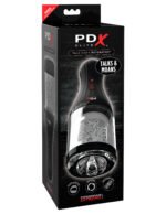 PDX Elite Talk Dirty Rotobator – Rechargeable Stroker with Rotation and Audio – Clear - Image 4