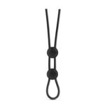 Stay Hard - Silicone Double Loop Cock Ring - Black - Image 4