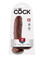 King Cock 8-Inch Cock With Balls - Brown - Image 5