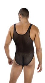 Fierce Deep V Mesh Bodysuit – Black - Image 3