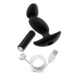 Anal Adventures- Platinum - Silicone Vibrating Prostate Massager 04-Black