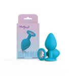 Gemma Clear Iridescent Gem Teal Silicone Plug - M - Image 4