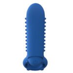 O Yeah Rechargeable Silicone Vibrating Cock Ring – Blue - Image 4