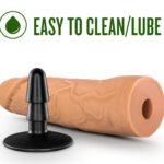 Lock on - Dynamite - 7 Inch Dildo With Suction Cup Adapter - Mocha