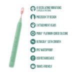 Blush Sage Oscillating Wand Vibrator – Platinum-Cured Silicone – Green - Image 6