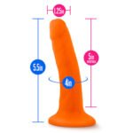Neo - 5.5 Inch Dual Density Cock - Neon Orange - Image 7