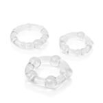 Island Rings Clear Beaded Cock Rings – Three Sizes - Image 3