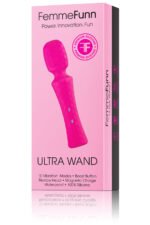 Ultra Wand Rechargeable Vibrating Wand – Pink - Image 4