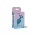 Gemma Clear Iridescent Gem Teal Silicone Plug - M - Image 2