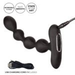 Eclipse Slender Beads Rechargeable Anal Vibrator – Black - Image 3