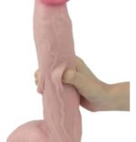 Real Skin 12 Dual Layer Dildo - Beige - Image 4