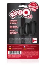 RingO Pro X3 Black Cock Ring – 3-Pack, Body-Safe Silicone - Image 6