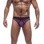 Airotic Mesh Enhancer Thong - Purple - S/m