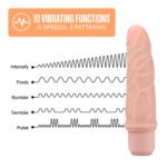 Dr. Skin Silicone - Dr. Robert - 7 Inch Vibrating Dildo -Beige