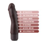 Dr. Skin Silicone  Dr. Steve - 7 Inch Vibrating Dildo - Brown