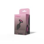 Gemma Pink Gem Black Silicone Anal Plug – Small - Image 3